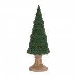 Tree (Set Of 2) 12.25"H, 18.25"H Resin, Green, Brown