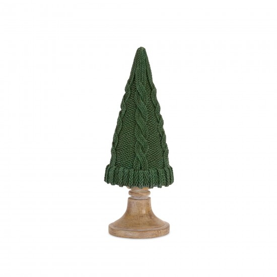 Tree (Set Of 2) 12.25"H, 18.25"H Resin, Green, Brown