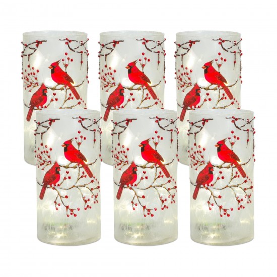 Cardinal Berry Candle Holder (Set Of 6)