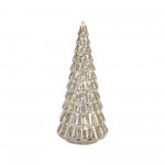 Led Tree (Set Of 4) 6.5"H, 7.75"H, 10"H, 12"H Glass 6 Hr Timer