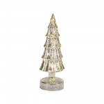 Led Tree (Set Of 3) 8.25"H, 11"H, 13"H Glass 6 Hr Timer