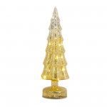 Led Tree (Set Of 3) 8"H, 11"H, 13"H Glass 6 Hr Timer 2 Aa Batteries Not Included