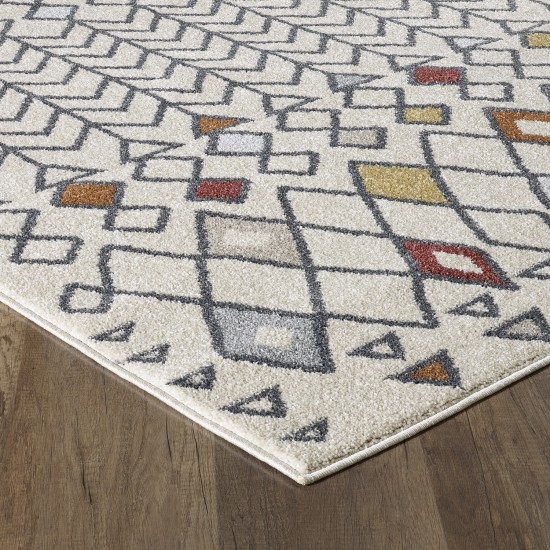 Totti Loops Cream/Multicolor 3x5 Southwestern Rug