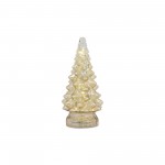 Led Tree (Set Of 3) 10"H, 13.25"H, 15.5"H Glass 6 Hr Timer