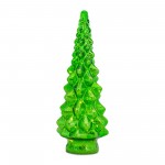 Led Tree (Set Of 3) 10"H, 13.25"H, 15.5"H Glass 3 Aa Batteries Not Included