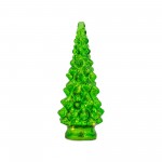 Led Tree (Set Of 3) 10"H, 13.25"H, 15.5"H Glass 3 Aa Batteries Not Included