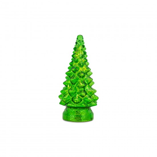 Led Tree (Set Of 3) 10"H, 13.25"H, 15.5"H Glass 3 Aa Batteries Not Included