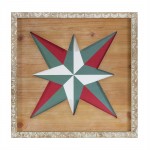 Quilt Square Plaque (Set Of 2) 16.5"Sq Wood