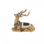 Deer (Set Of 2) 10"L x 9.5"H, 11.5"L x 15.75"H Resin