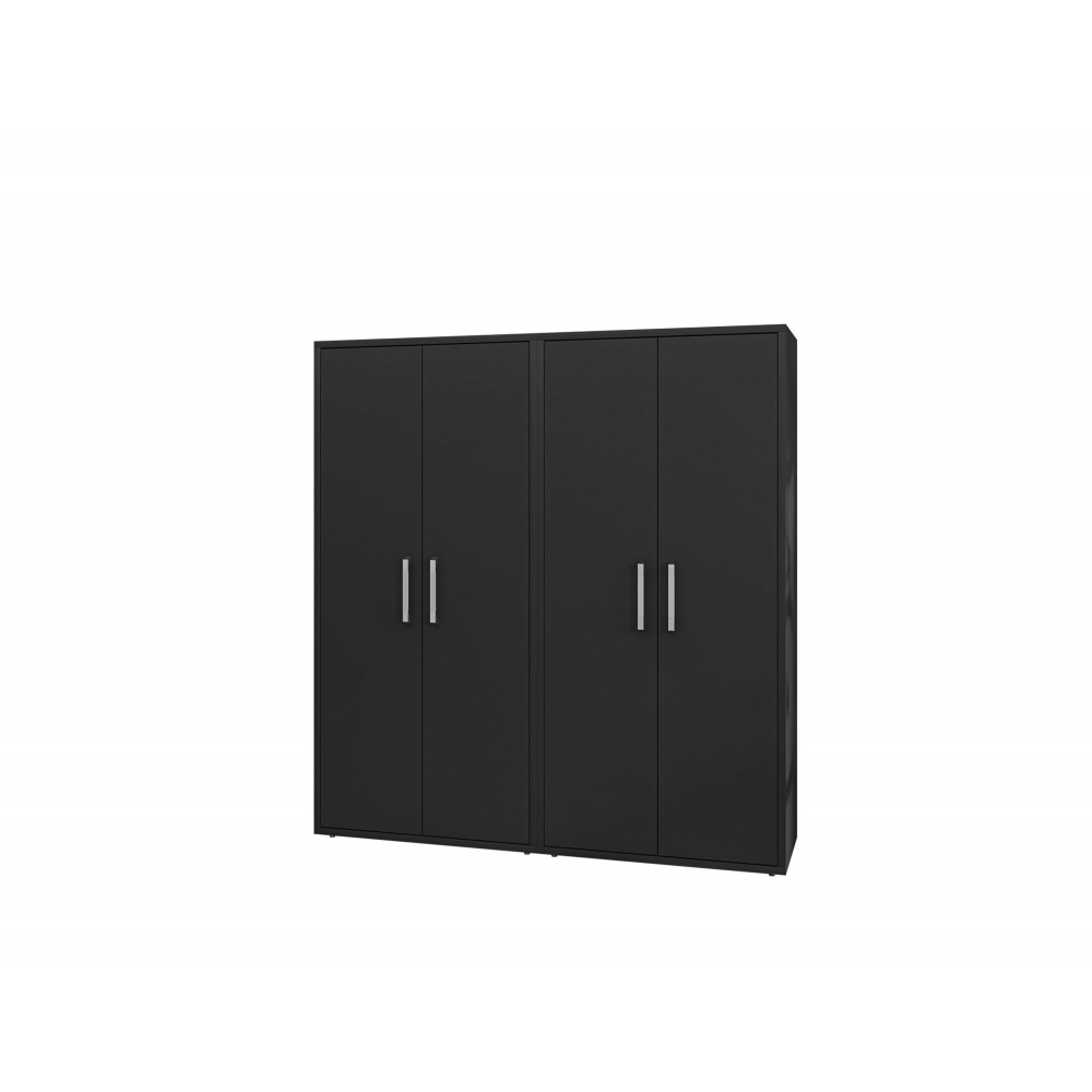 Eiffel Storage Cabinet in Matte Black (Set of 2)