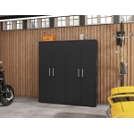 Eiffel Storage Cabinet in Matte Black (Set of 2)