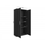 Eiffel Storage Cabinet in Matte Black (Set of 2)