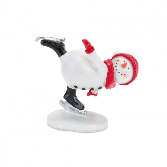 Snowman On Skates (Set Of 3) 4"H, 5"H, 5.5"H Resin