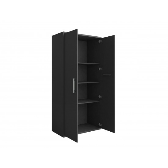 Eiffel Storage Cabinet in Matte Black (Set of 2)