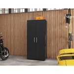 Eiffel Storage Cabinet in Matte Black (Set of 2)