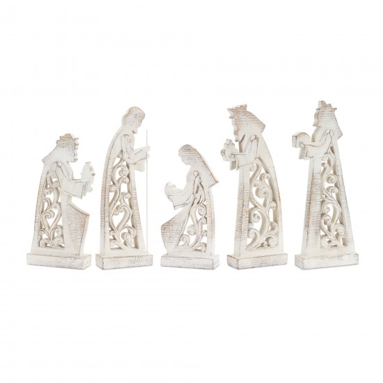 Nativity (Set Of 5) 21.5"H, 21.75"H, 21.75"H, 24.5"H, 24.75"H Resin