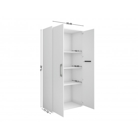 Eiffel Storage Cabinet in White (Set of 3)