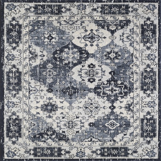 Totti Mosaic Navy/Gray 5x7 Oriental Rug