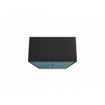 Eiffel Storage Cabinet in Matte Black and Aqua Blue (Set of 3)