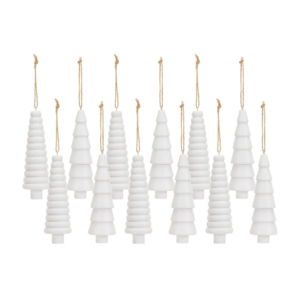 Tree Ornament (Set Of 12) 6.25"H Mdf