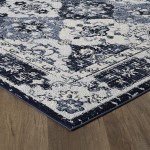 Totti Mosaic Navy/Gray 6x9 Oriental Rug