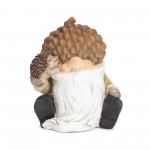 Gnome W/Acorn Hat (Set Of 2) 4"H Resin