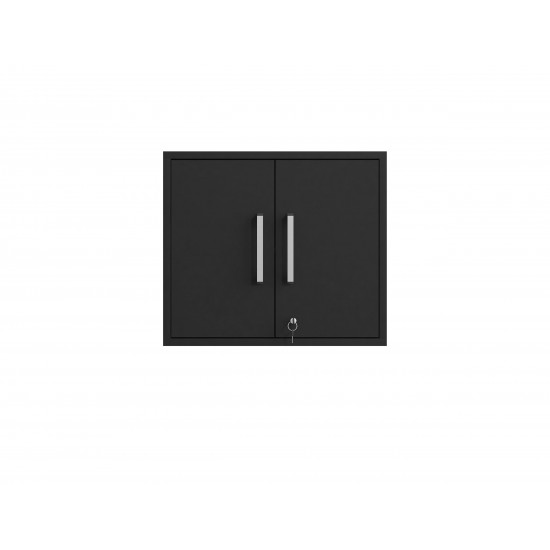 Eiffel Floating Garage Cabinet in Matte Black (Set of 3)