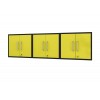 Eiffel Floating Garage Cabinet in Matte Black and Yellow (Set of 3)