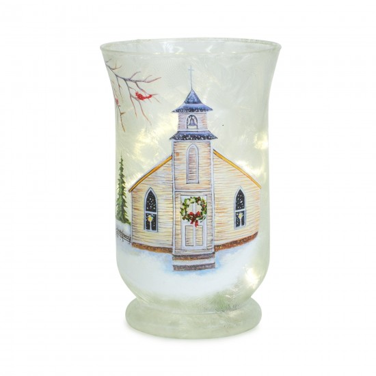 Church Candle Holder (Set Of 2) 4.75"D x 7.75"H Glass