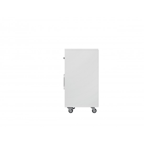 Eiffel Mobile Garage Cabinet in White (Set of 2)