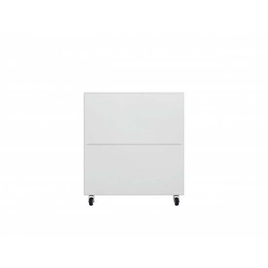 Eiffel Mobile Garage Cabinet in White (Set of 2)