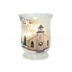 Church Votive Holder (Set Of 6) 3"D x 3.25"H Glass