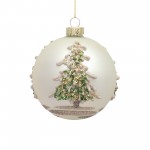 Ornament (Set Of 6) 5"H, 6"H Glass, Green, Gold, Silver