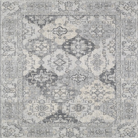 Totti Mosaic Gray/Dark Gray 2x8 Oriental Rug