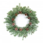 Pine Wreath W/Pine Cones 24"D Plastic