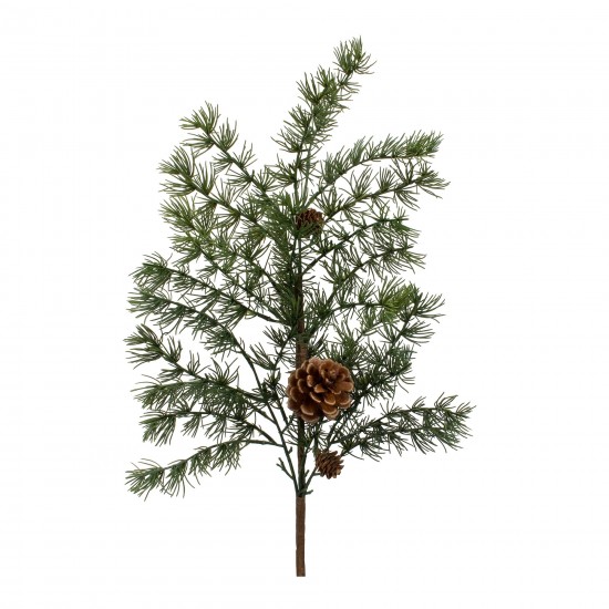 Pine Spray W/Pine Cones (Set Of 6) 36.5"H Plastic, Dark Green