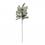 Pine Spray W/Pine Cones (Set Of 6) 36.5"H Plastic, Dark Green