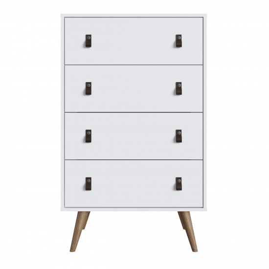 Amber Double Wide and Tall Dresser - Set of 2 in White