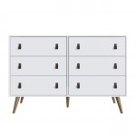 Amber Double Wide and Tall Dresser - Set of 2 in White