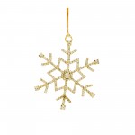 Snowflake Ornament (Set Of 12) 3"H, 4.25"H Iron/Glass