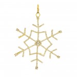 Snowflake Ornament (Set Of 12) 3"H, 4.25"H Iron/Glass