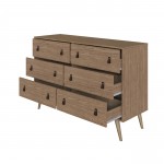 Amber Double Wide and Tall Dresser - Set of 2 in Nature