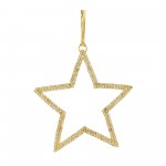 Star Ornament (Set Of 6) 4"H Iron/Glass