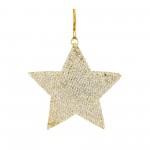 Star Ornament (Set Of 6) 4"H Iron/Glass