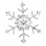 Snowflake Candle Pin (Set Of 6) 2" Iron/Glass