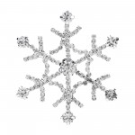 Snowflake Candle Pin (Set Of 6) 2" Iron/Glass