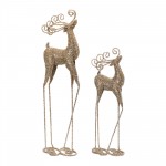 Deer (Set Of 2) 24.5"H, 32.75"H Metal