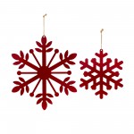 Snowflake (Set Of 6) 8"H, 12"H Iron