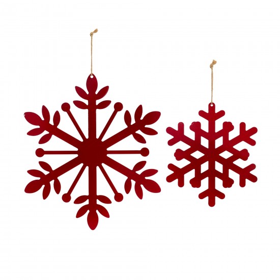 Snowflake (Set Of 6) 8"H, 12"H Iron