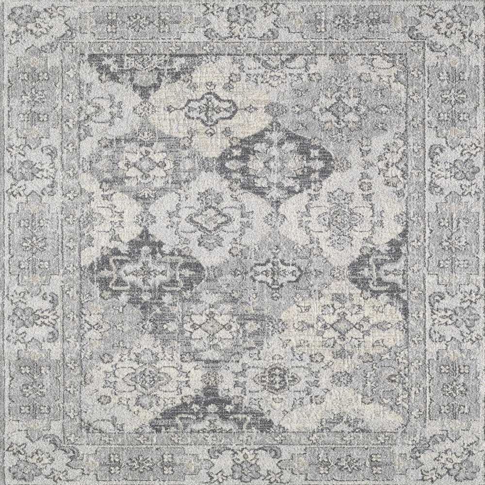 Totti Mosaic Gray/Dark Gray 9x12 Oriental Rug
